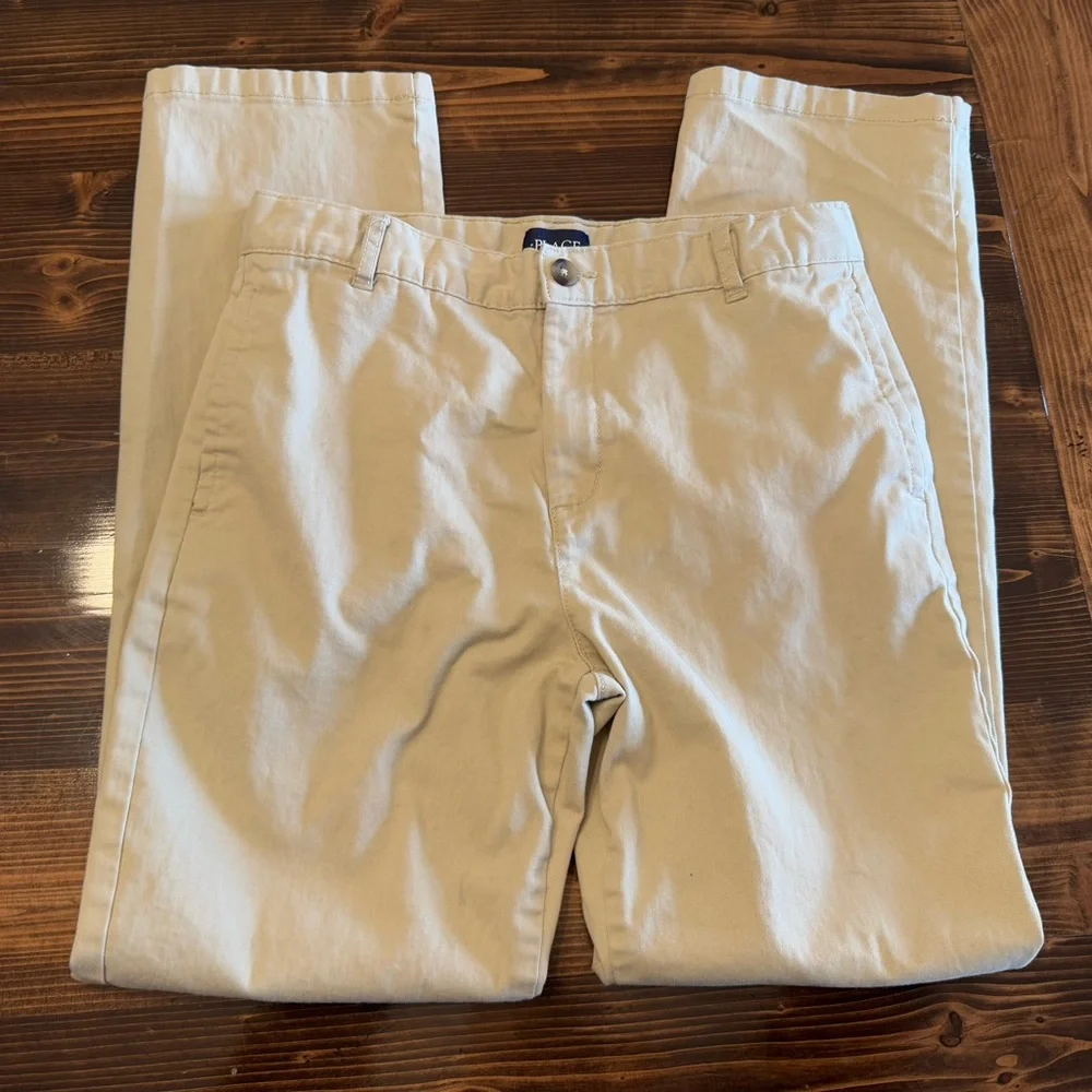 The Children's Place Khaki Boys Uniform Pants Adjustable Waist Size 16‎